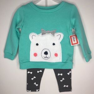 Girl’s Polar Bear Fleece Set Size 12 Months